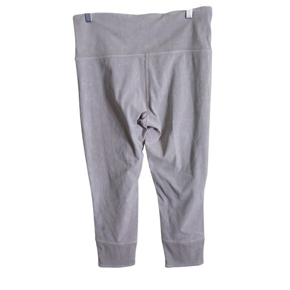 Lululemon Wunder Under Cropped 23" Ribbed Washed French Clay Leggings Size 10 - Picture 3 of 8